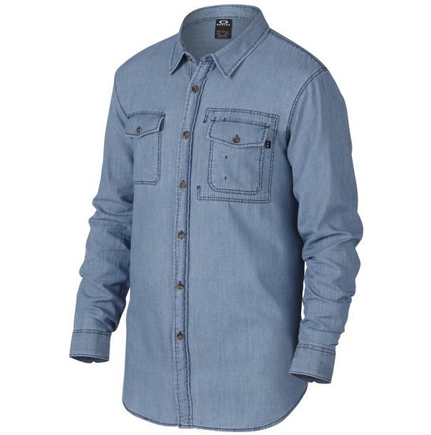 Washed Long Sleeve Woven Shirt (2 Farben verfügbar)